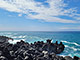 Rocky beach In front of the resort